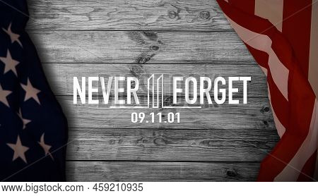 9.11 Patriot Day Illustration Background. We Will Never Forget September 11, 2001