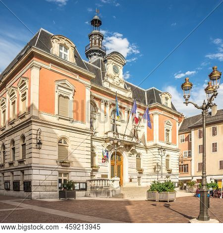 View At The Building Of City Hall Of Chambery In France