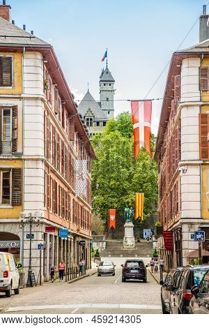 Chambery, France - June 25,2022 - View At The Dukes Palace From Streets Of Chambery. Chambery Is The