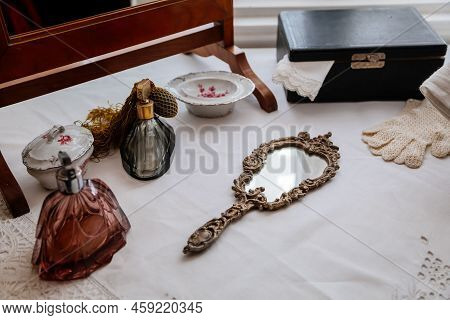 Slatinany, Czech Republic, 17 April 2022:  Castle Chateau Representative Interior With Baroque Woode