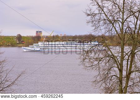 A Motor Ship On The Volga River