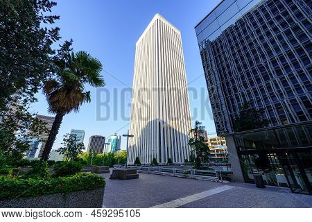 Financial District Of The City Of Madrid With High-rise Buildings, Headquarters Of Multiple Internat