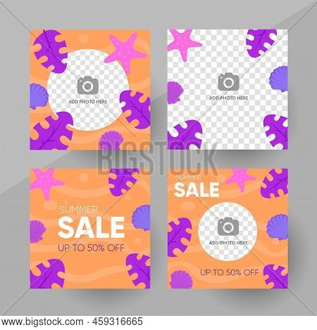 Social Media Summer Sale Template Design Layout