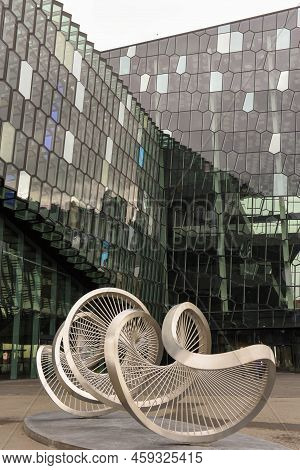 Harpa Concert Hall And Conference Centre At Reykjavik On Iceland