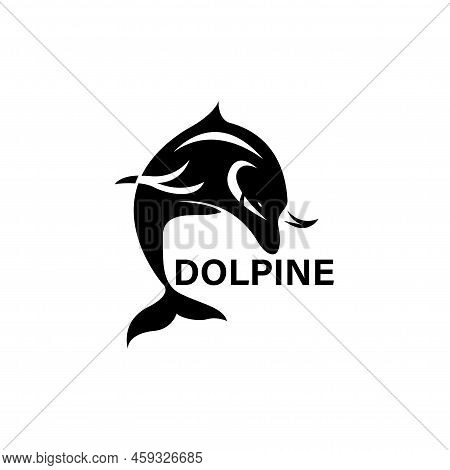 Illustration Of Dolpine Animal Design Logo Vector
