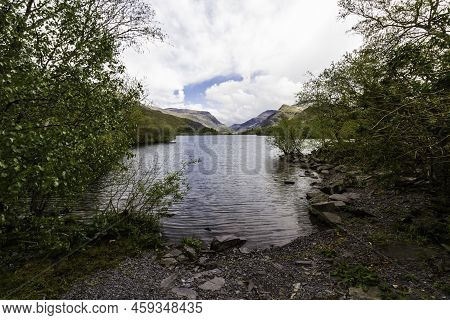 View Over Lake Llyn Padarn Llanberis, Wales, Landscape.