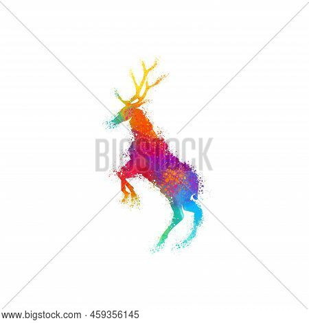 Illustration Deer Animal Vector Digital Wall Art Shirt Design Ready For Print