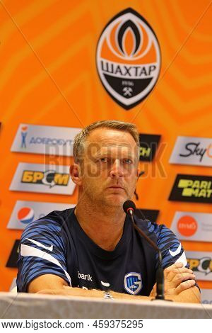 Kyiv, Ukraine - August 10, 2021: Genk Manager John Van Den Brom Attends The Press-conference Before 