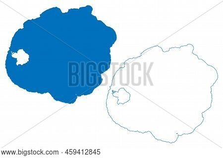Lake Crater (united States, North America, Us) Map Vector Illustration, Scribble Sketch Map