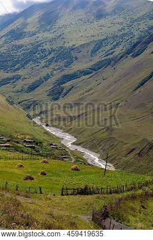 North Ossetia, Russia The Village Of Kamunta Is Located In The Digorsky Songutidon Gorge, The Highes