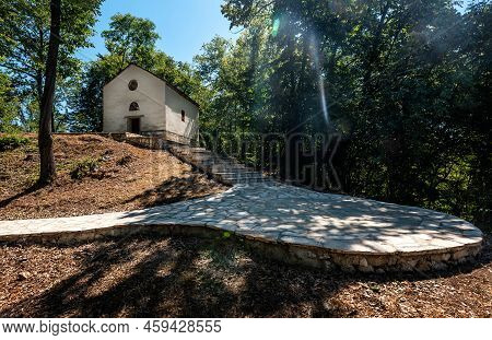 Orthodox Christian Monastery. Serbian Monastery Ilinje (manastir Ilinje). 14th Century Monastery Loc