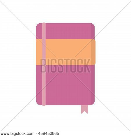 Vector Daily Notepad Isolated Design Flat. Notebook Paper, Notepad Icon Paper For Business Planner, 