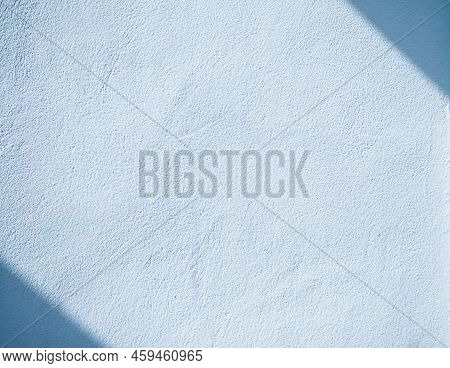 Blue Cement With Overlight Background. Interior Old Rough Surface Texture Dark Black White Floor Sto