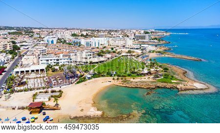 Aerial Pernera Beach, Protaras, Cyprus