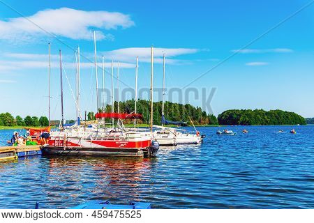 Yacht Club On A Sunset In A Nice Summer Day.people Are On Vacation And Enjoying Their Vacation.lithu