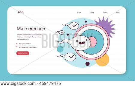 Female Egg Cell And Sperm Cell. Ovum Insemination And Spermatozoon