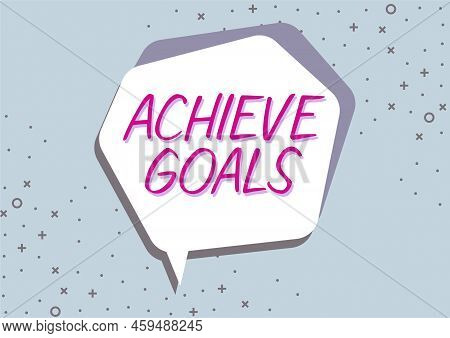 Text Showing Inspiration Achieve Goals. Word Written On Results Oriented Reach Target Effective Plan