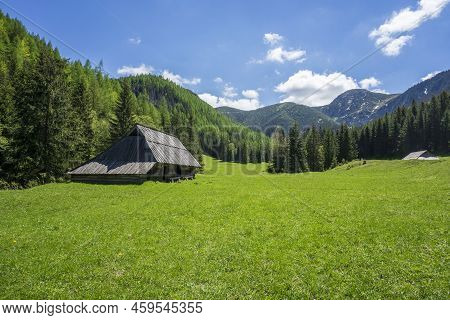 Old Huts In The Jaworzynka Valley. Tatra Mountains.