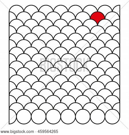 Scale Pattern. Geometric Circle Abstract Motif. Vector Illustration. Stock Image.