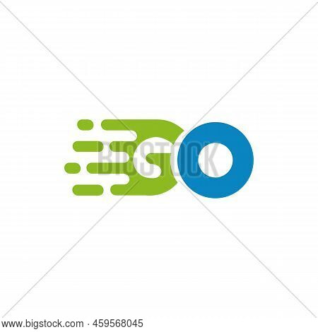 Go Text Speed Icon Logo Design Vector Template
