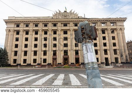Freedom Square In Kharkiv During The Russian Invasion In Ukraine