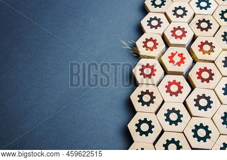 One Failure Affects The Entire System. Damage To Related Parts. Critical Breakdown. Reliability And 