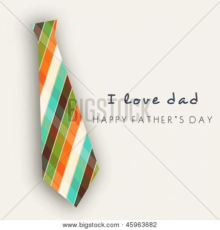 แบนเนอร์แนวคิดบรรพบุรุษวันสุข ใบปลิว หรือโปสเตอร์ออก ด้วยเนคไทและข้อความฉันรักคุณพ่อ