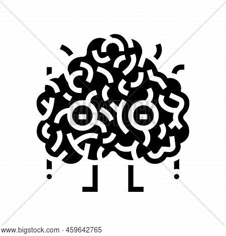Shaggy Monster Glyph Icon Vector. Shaggy Monster Sign. Isolated Symbol Illustration