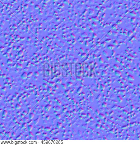 Normal Map Of Terazo Flooring Seamless Texture With Pieces Of Granite, Quartz, Glass And Stone