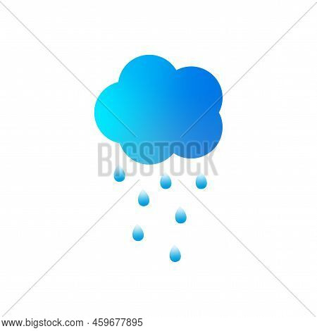 Blue Cloud Rain. Vector Illustration. Stock Image.