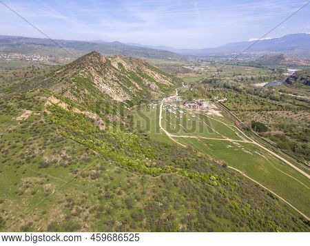 Aerial View Of Kozhuh Mountain And Petrich Valley, Bulgaria