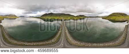 Drone View At A Bridge On Snaefellsnes Penisola In Iceland