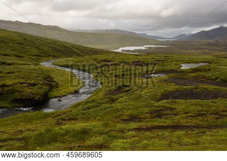 View At A River On Snaefellsnes Penisola On Iceland