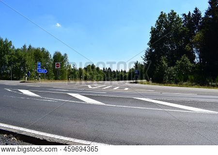 Autobahn Entry In A Rural Area Of The Eifel