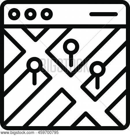 Map Apllication Icon, Location Map And Navigation Vector Illustration