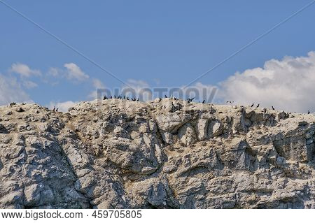 Close-up Of White Stone Island, Belyy Kamen In Chivyrkuisky Bay Of Lake Baikal. Zabaikalsky National
