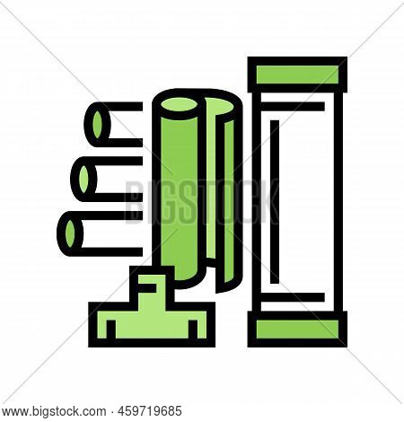 Pipe Plastic Waste Color Icon Vector. Pipe Plastic Waste Sign. Isolated Symbol Illustration