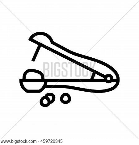Pitter Cherry Line Icon Vector. Pitter Cherry Sign. Isolated Contour Symbol Black Illustration