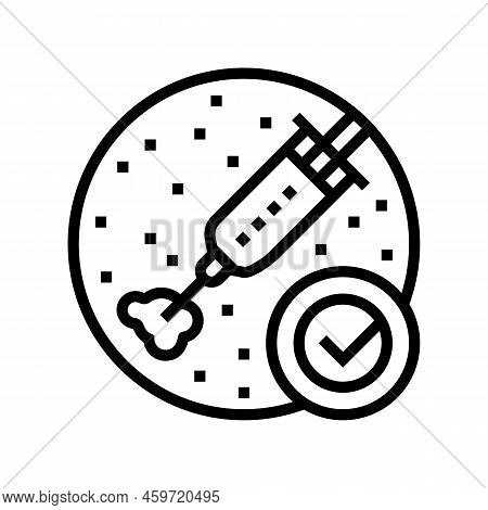 Corticosteroid Injection Line Icon Vector. Corticosteroid Injection Sign. Isolated Contour Symbol Bl