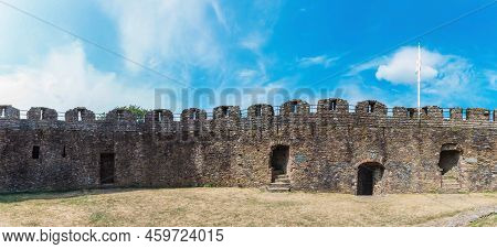 One Of The Oldest Strongholds Of Norman Britain, The Great Circular Stone Shell Keep Of Totnes Castl