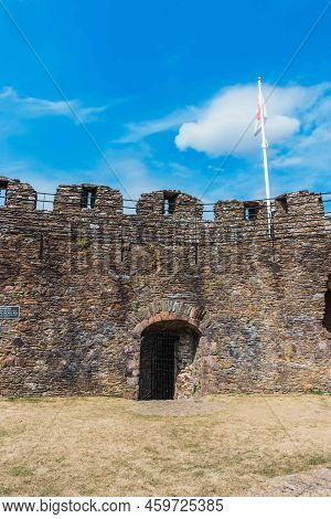One Of The Oldest Strongholds Of Norman Britain, The Great Circular Stone Shell Keep Of Totnes Castl