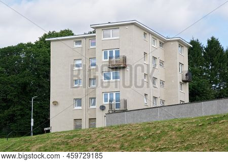 Council Flats In Poor Housing Estate With Many Social Welfare Issues In Clydebank
