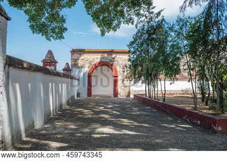 Exterior Of Preciosa Sangre De Cristo Church In A Sunny Day At Teotitlan Del Valle, Oaxaca, Mexico