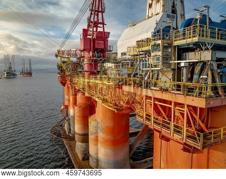 Oil And Gas Drilling Platform At Sea