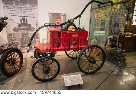 Athens, Greece - May 18, 2022. Old Classic Cars Inside The Hellenic Motor Museum.