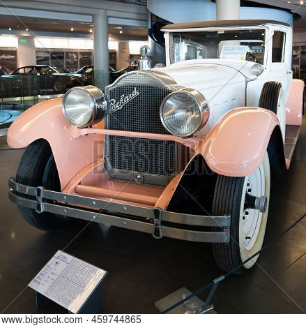 Athens, Greece - May 18, 2022. Old Classic Cars Inside The Hellenic Motor Museum.