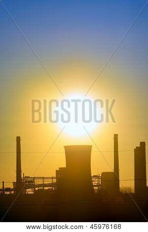 Industrielle Sonnenuntergang