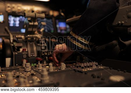 Female Copilot Switching Control Panel Buttons On Dashboard Command, Using Radar Compass On Windscre