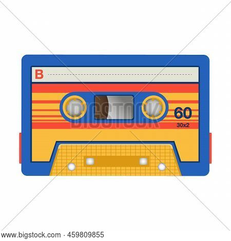 Vintage Cassette Icon. Different Retro Audio Tapes, Old School Media Equipment Isolated Vector Illus