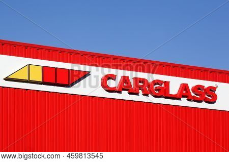 Dardilly, France - June 13, 2021: Carglass Logo On A Facade. Carglass Is A Vehicle Glass Repair And 